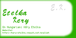 etelka kery business card
