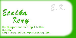 etelka kery business card